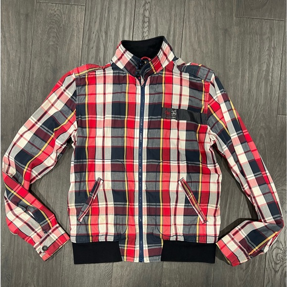 Gio-Goi Mens small checkered thin lightweight checkered jacket - Picture 2 of 12